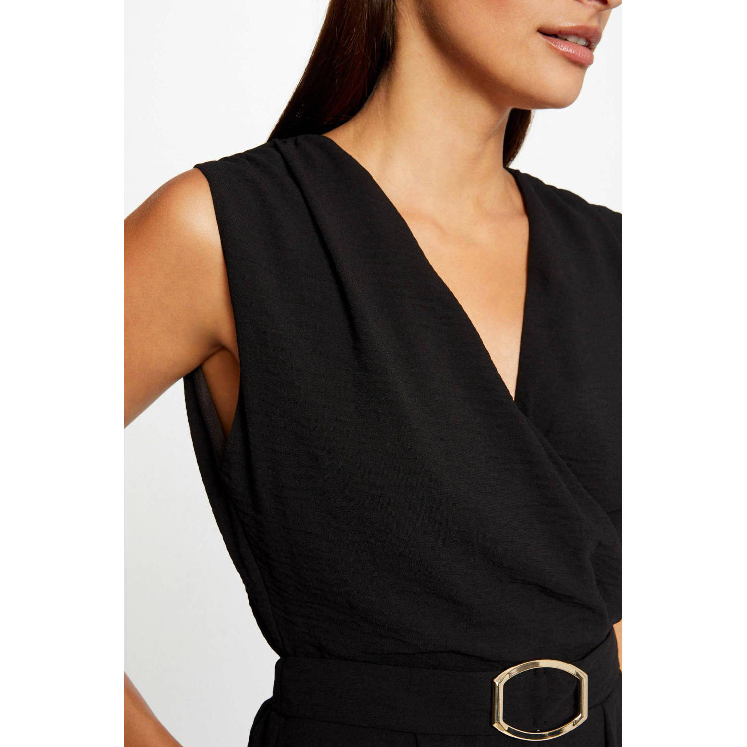 Morgan wide leg jumpsuit zwart