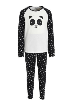   pyjama Panda Paws zwart/wit