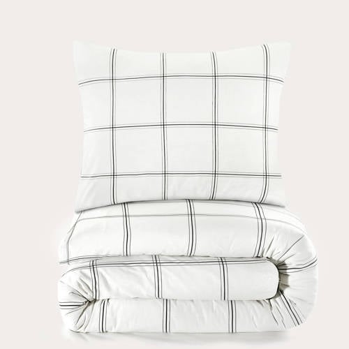 NOUS Living katoenen dekbedovertrek 1 persoons (140x220 cm) - Wit