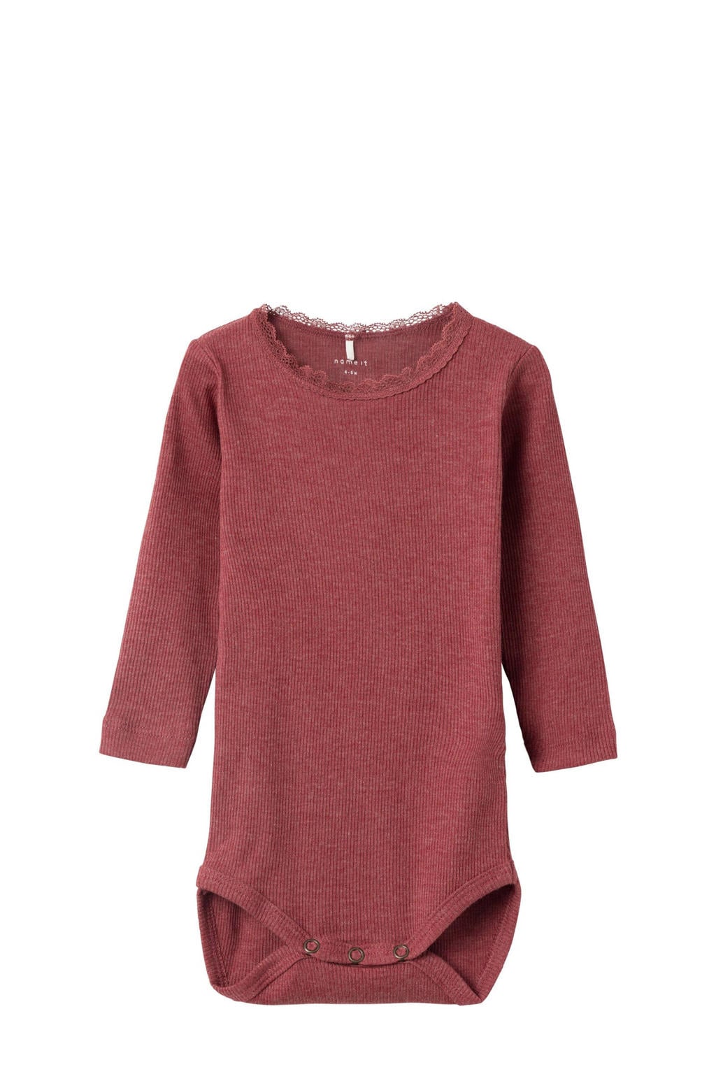 NAME IT BABY romper NBFKAB roodbruin