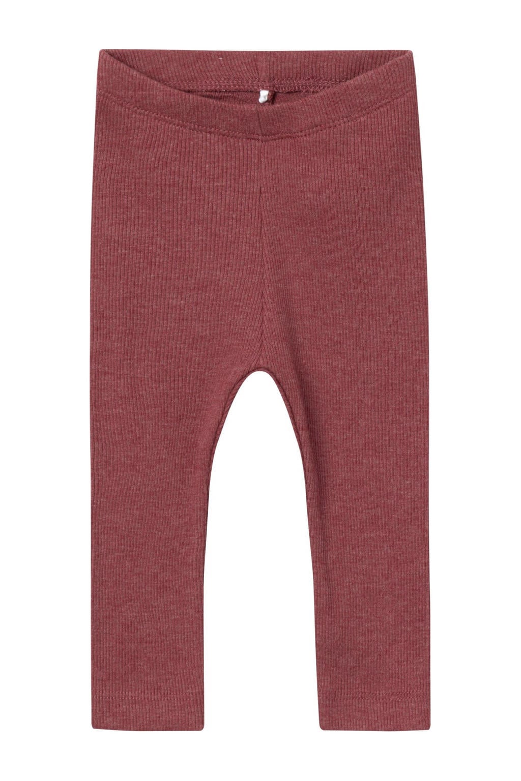 Aubergine NAME IT BABY baby slim fit broek van duurzaam stretchkatoen met regular waist en elastische tailleband