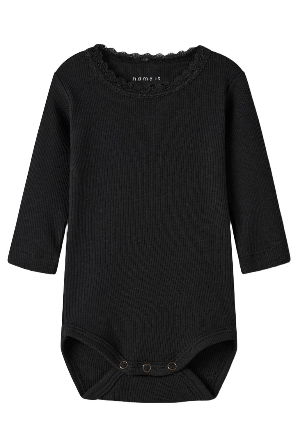 NAME IT BABY romper NBFKAB zwart
