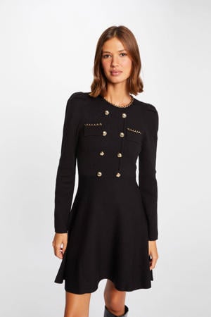 jurk met open detail zwart
