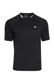 thumbnail: Zwarte heren Donnay sportshirt Andre van polyester met effen, korte mouwen en ronde hals