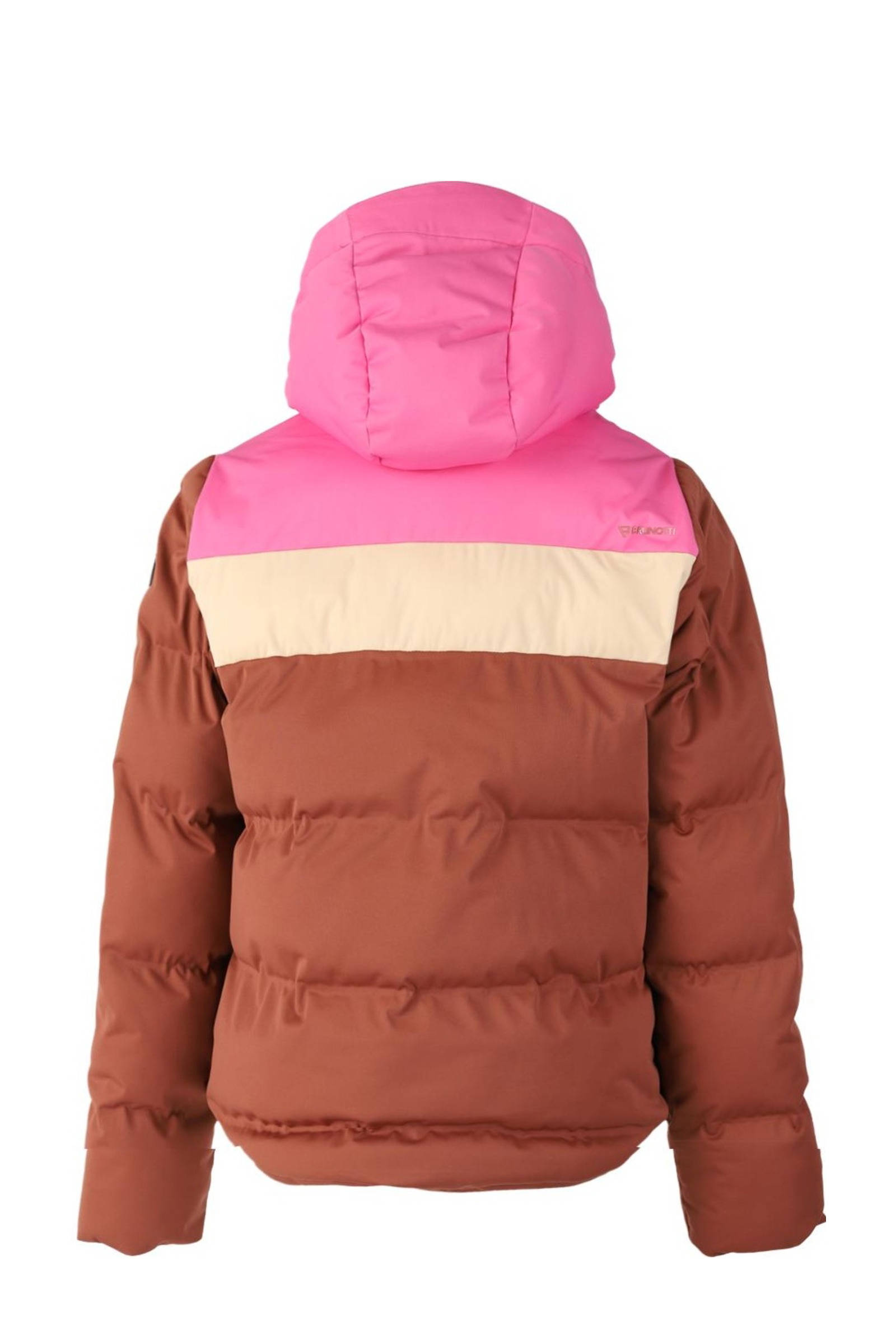 Brunotti ski jack Niagona bruin roze wehkamp