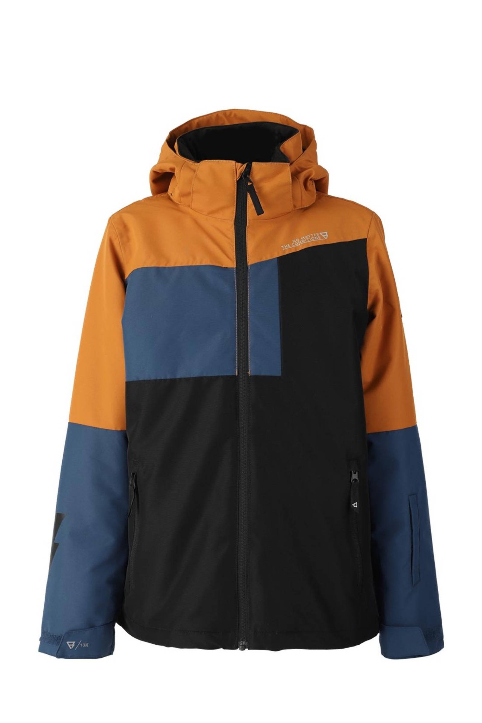 Brunotti ski jack zwart blauw bruin wehkamp