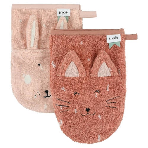 Trixie washandje - set van 2 Mrs. Cat - Mrs. Rabbit afbeelding