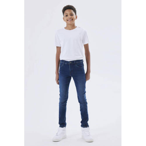 NAME IT KIDS slim fit jeans NKMSILAS dark blue denim afbeelding