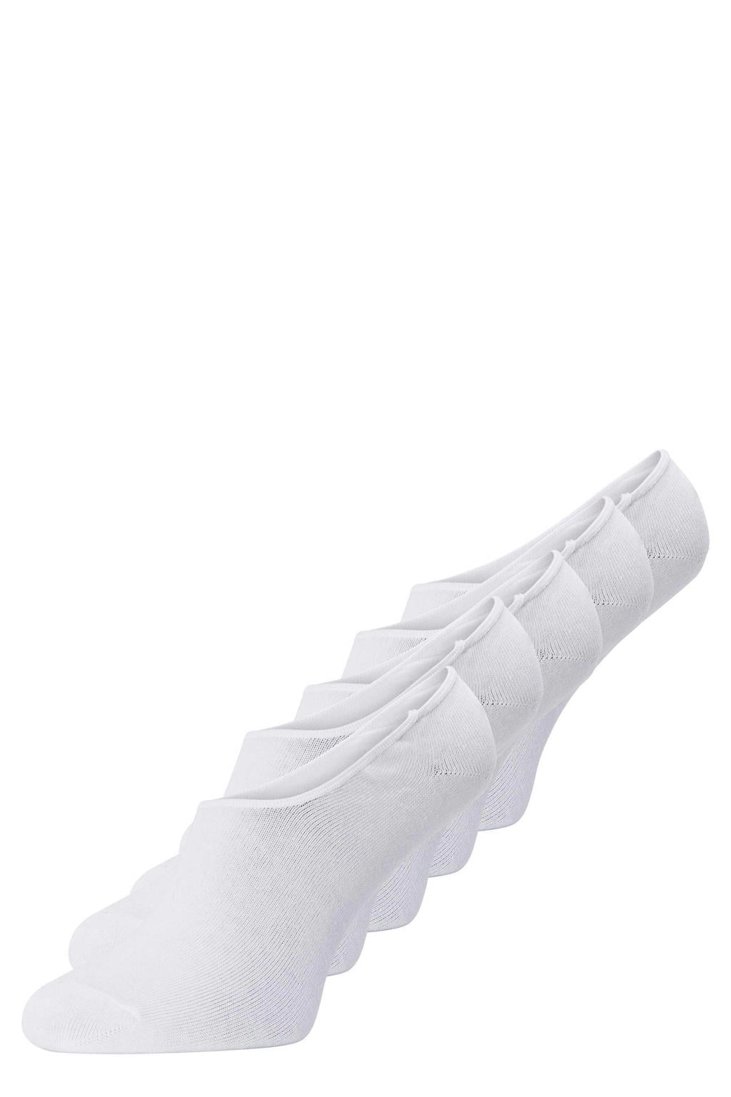 JACK & JONES sneakersokken JACBASIC - wit (set van 5)
