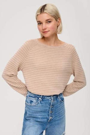 trui met textuur beige