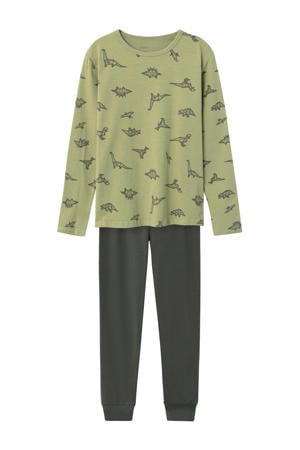   pyjama NKMNIGHTSET DINO groen/donkergroen
