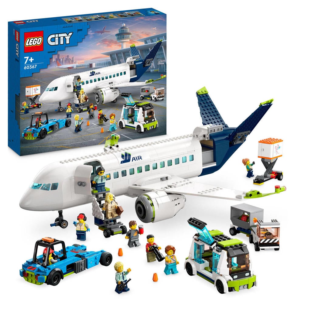 LEGO City Passagiersvliegtuig Speelgoed Vliegtuig Voertuigen Set 60367