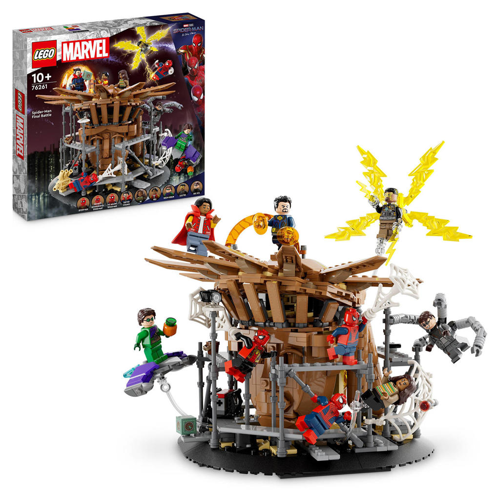 LEGO Marvel Spider-Man Eindstrijd No Way Home 3D Model Set with 3 Peter Parkers 76261