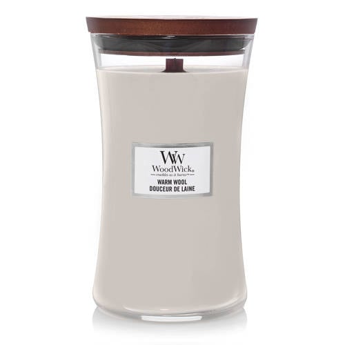 WoodWick geurkaars Warm Wool Large afbeelding