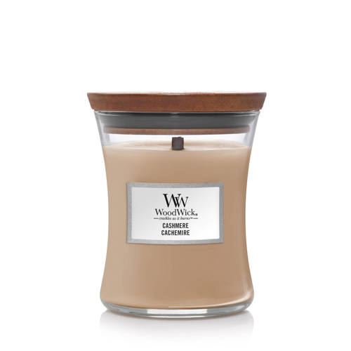 Wehkamp WoodWick geurkaars Cashmere Medium aanbieding