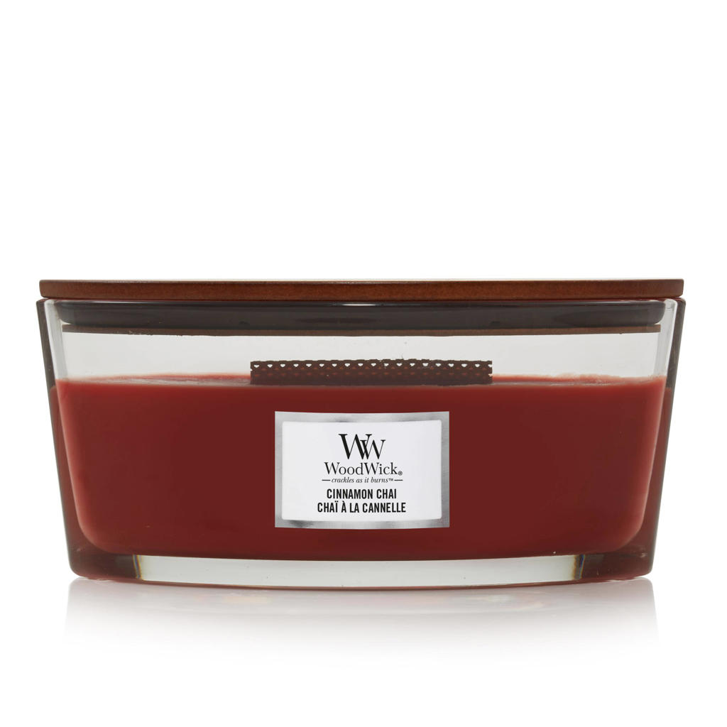 WoodWick geurkaars Cinnamon Chai Ellipse