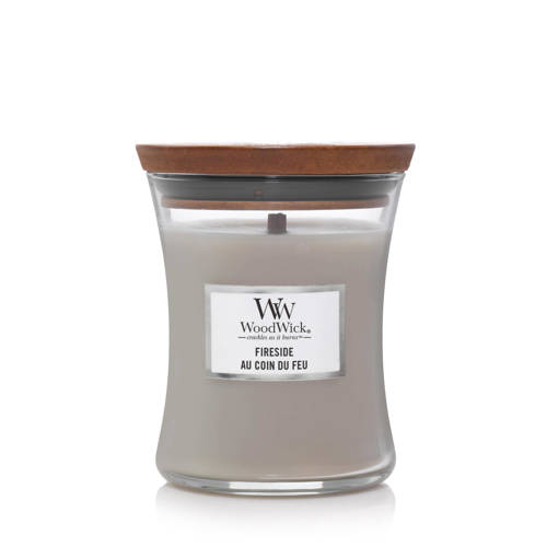 Wehkamp WoodWick geurkaars Fireside Medium aanbieding