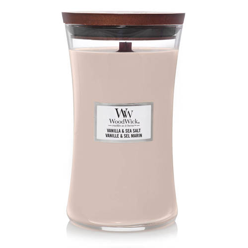 Wehkamp WoodWick geurkaars Vanilla & Sea Salt Large aanbieding