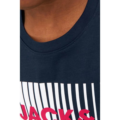 JACK & JONES JUNIOR longsleeve JJECORP van katoen donkerblauw afbeelding