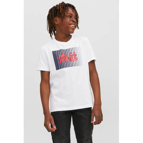 JACK & JONES JUNIOR T-shirt JJECORP van katoen wit afbeelding