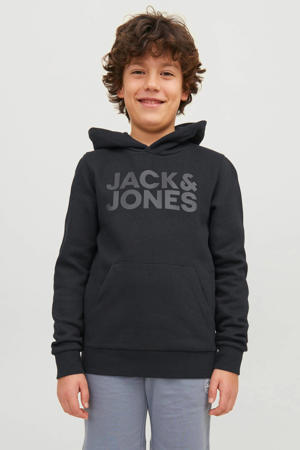 hoodie JJECORP met logo zwart