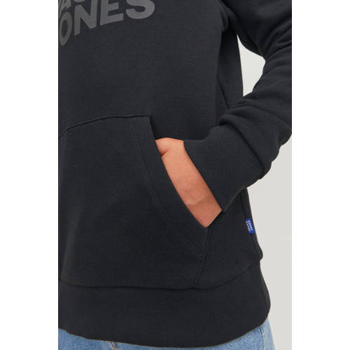 JACK & JONES JUNIOR hoodie JJECORP met logo zwart afbeelding