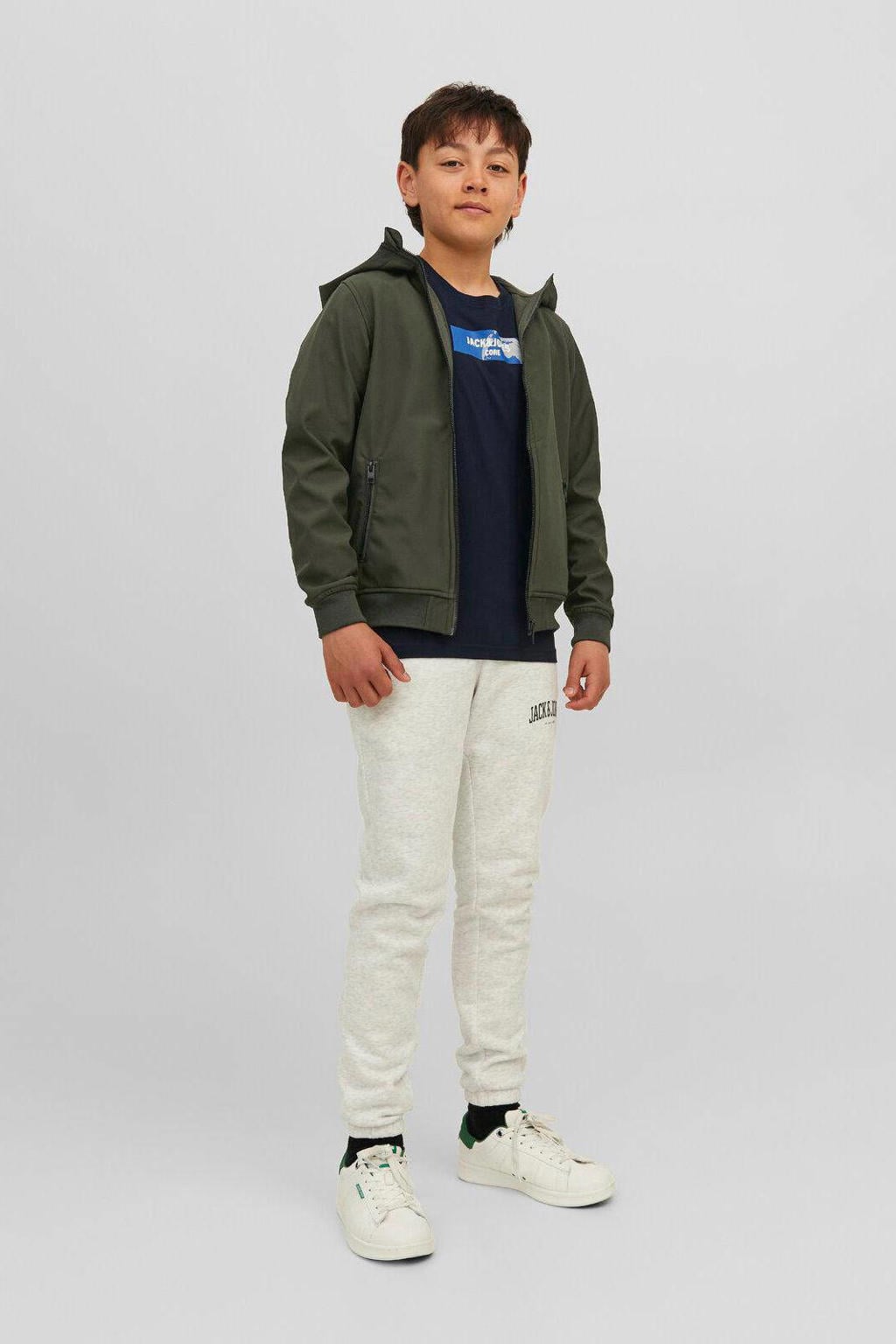 JACK & JONES JUNIOR softshell jas - donkergroen