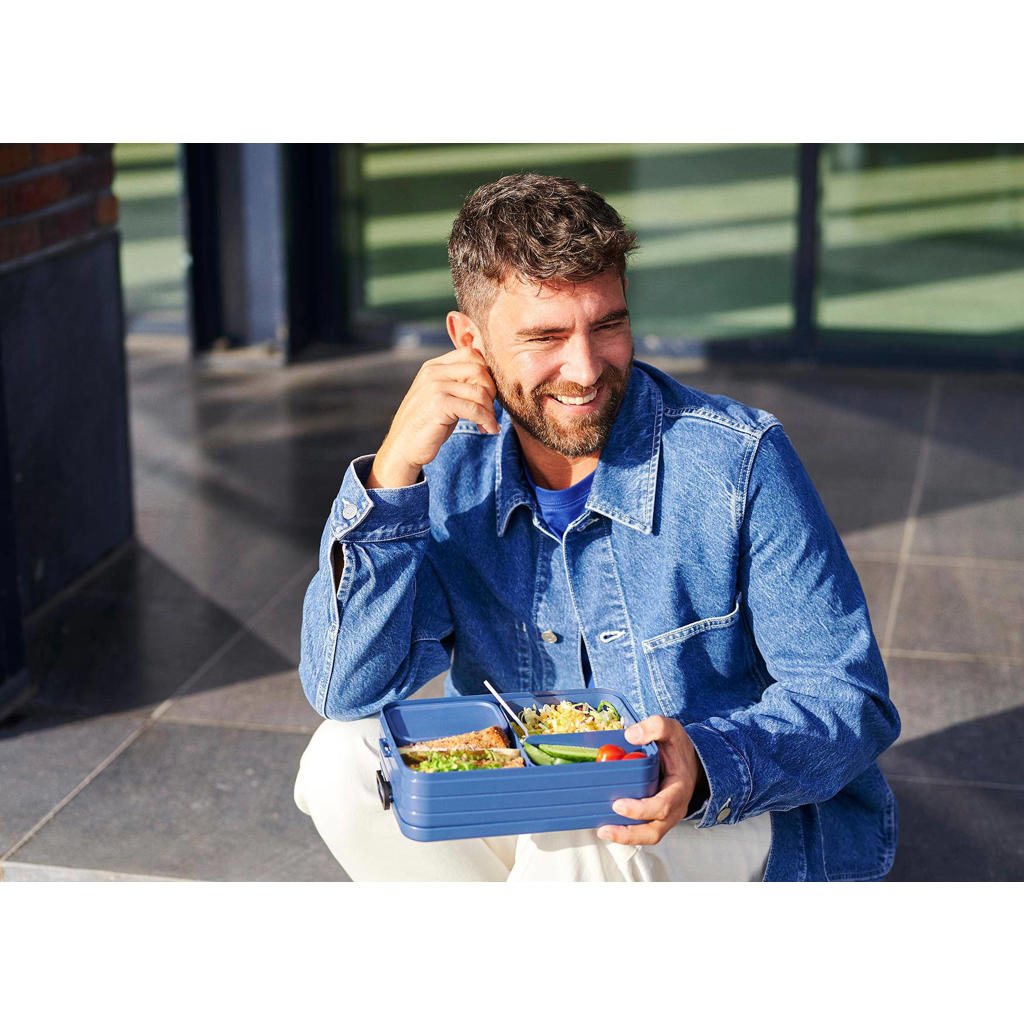 Porta Pranzo Bento Mepal Take A Break Large 1500ml - Sacco Pranzo Con Bento Box, Nordic Sage - Foto 9