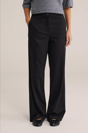 straight fit pantalon zwart