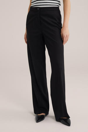 straight fit pantalon zwart