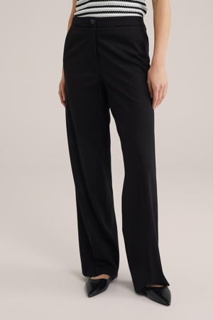straight fit pantalon zwart