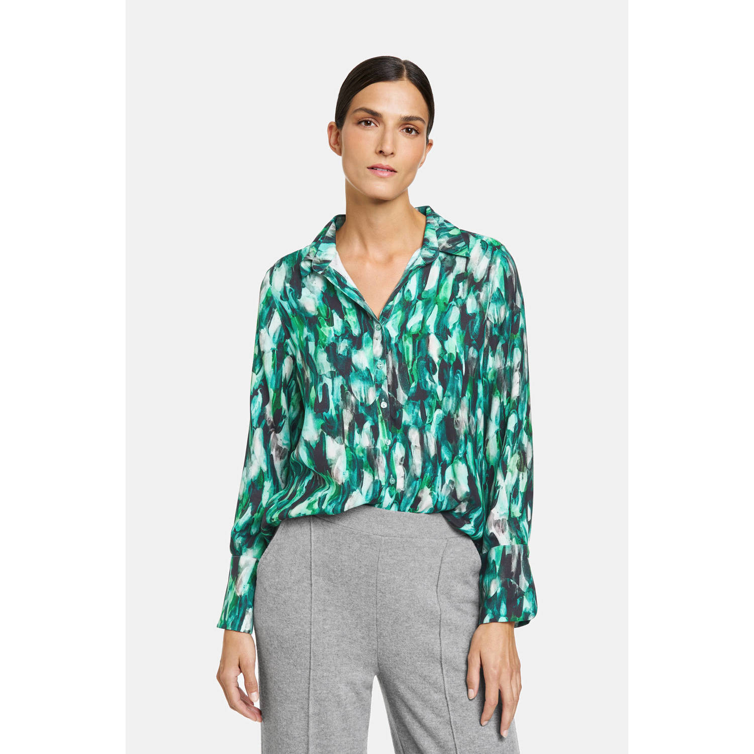 Gerry Weber blouse met all over print groen