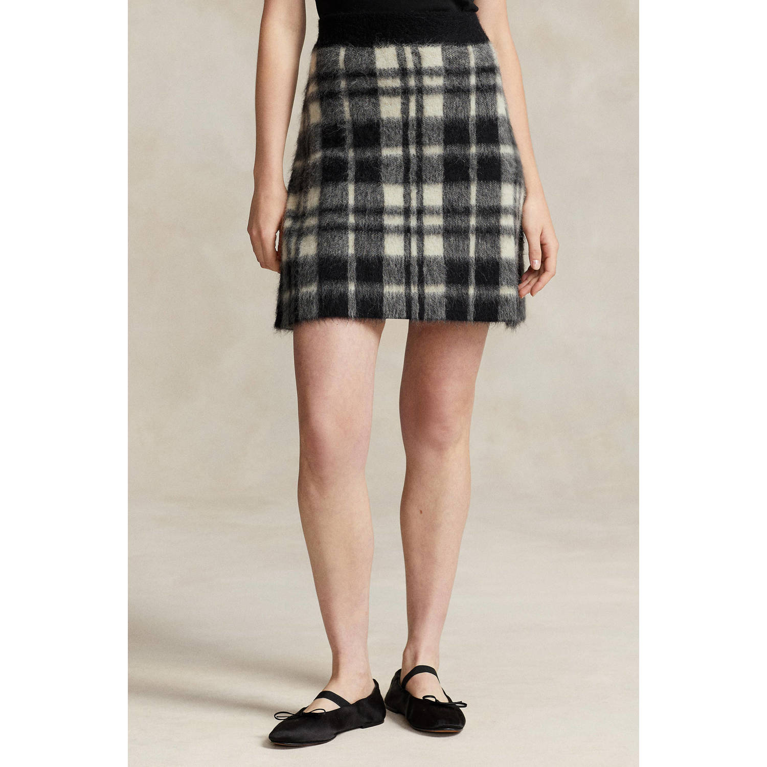 Ralph Lauren Minirok in ruit Black Dames