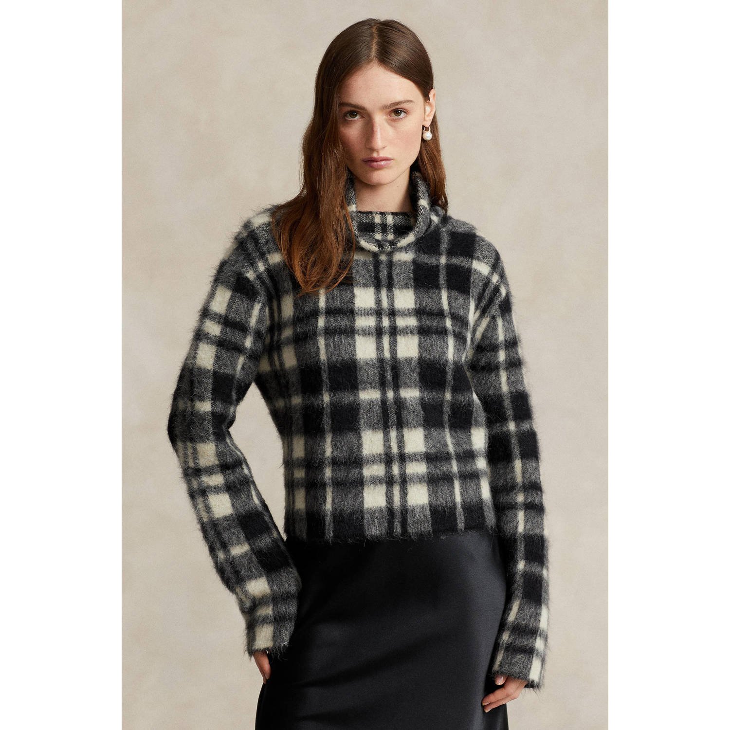 Ralph Lauren Geruite coltrui Black Dames