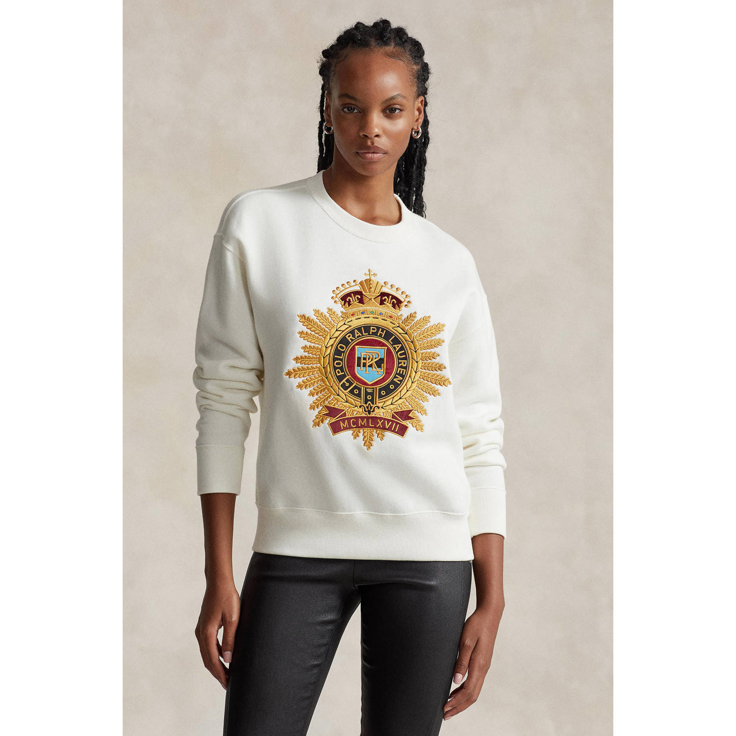 POLO Ralph Lauren sweater met logo wit