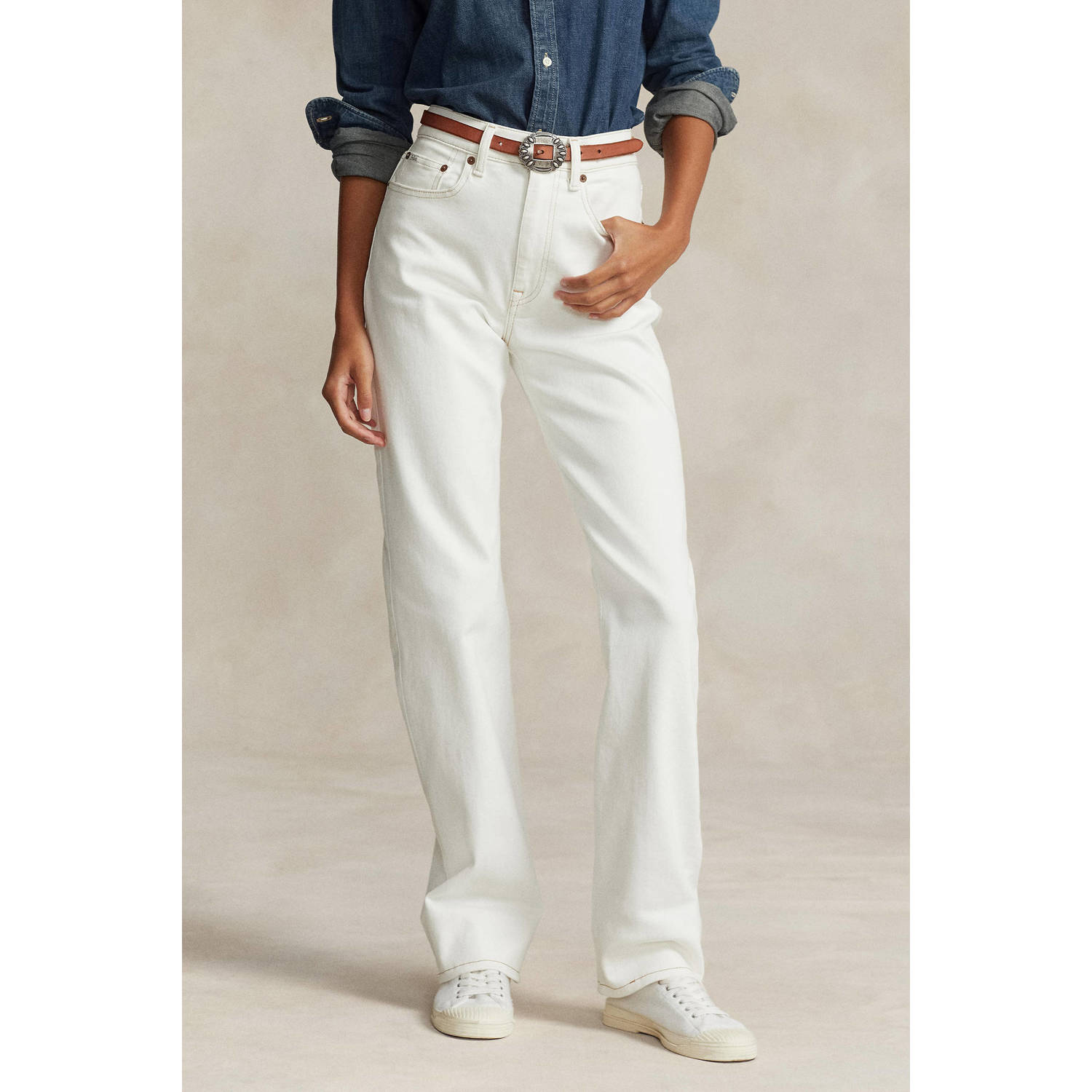 POLO Ralph Lauren high waist straight jeans wit