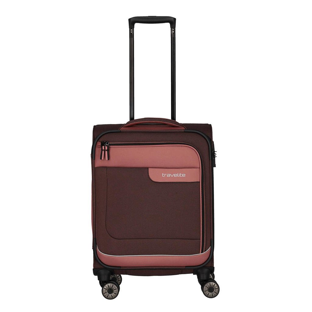 Travelite trolley Viia 55 cm. donkerrood