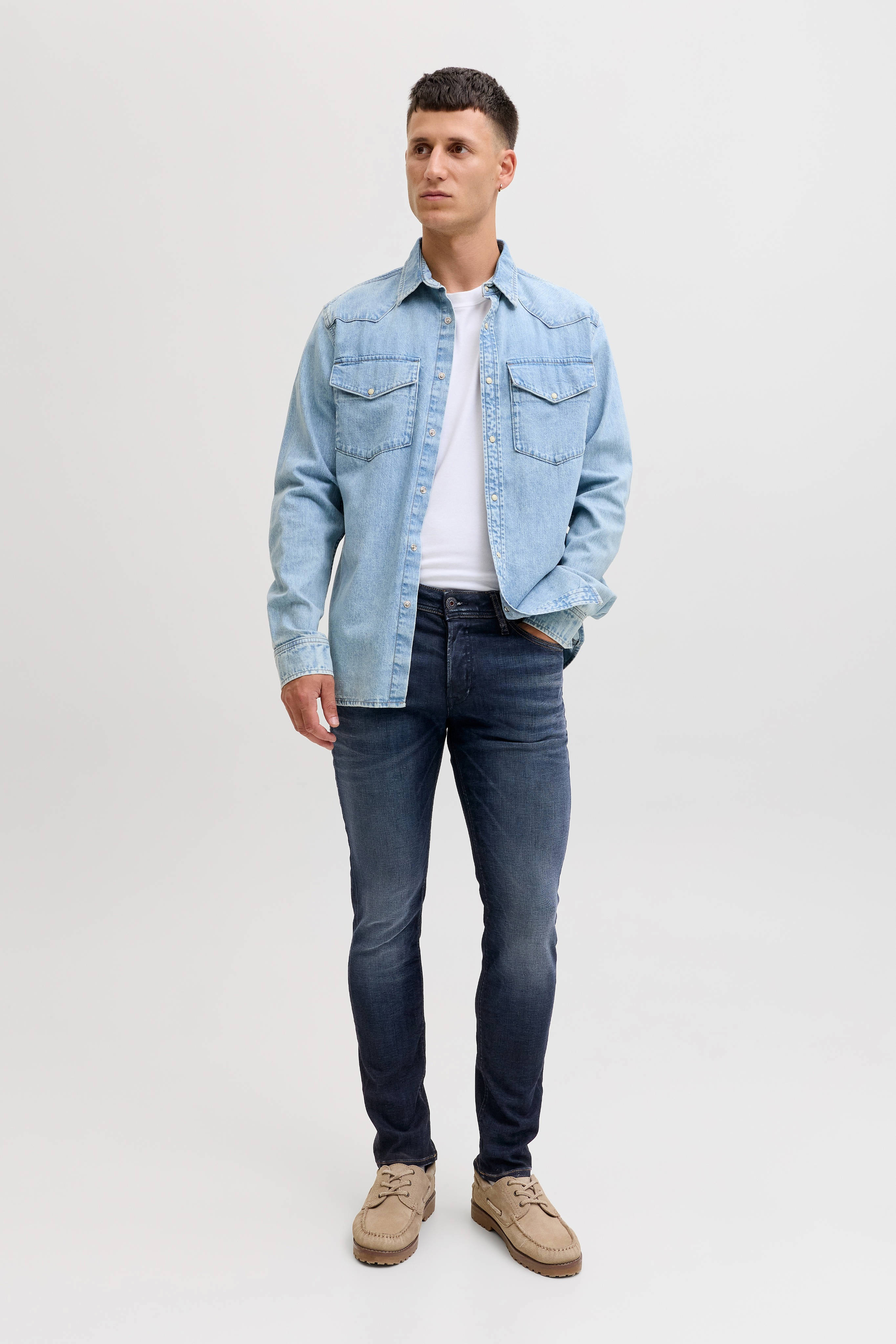 JACK & JONES JEANS INTELLIGENCE slim fit jeans JJITIM JJORIGINAL