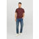 JACK & JONES ESSENTIALS slim fit polo JJEPAULOS roodbruin