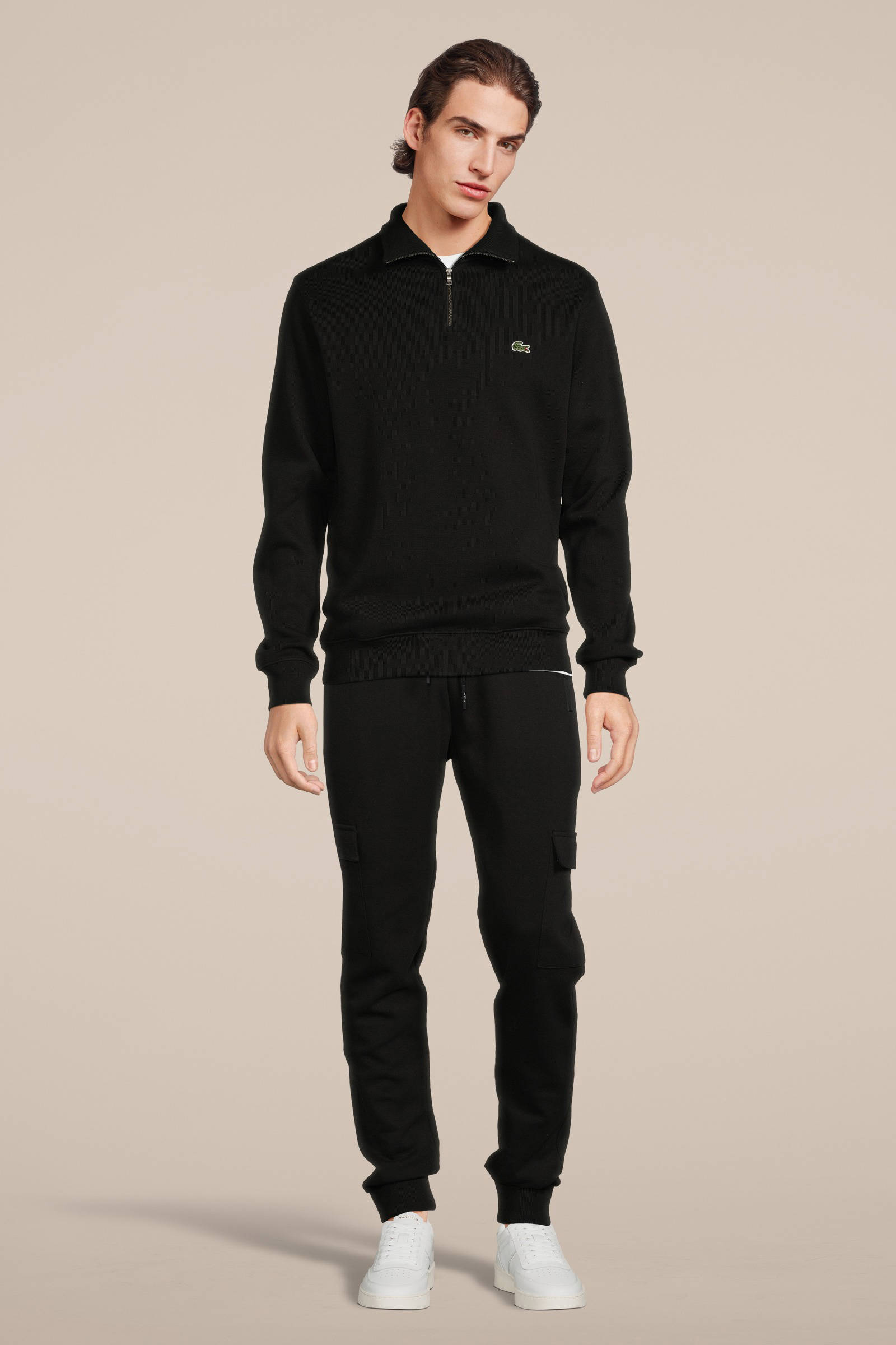 Lacoste sweater met logo black wehkamp