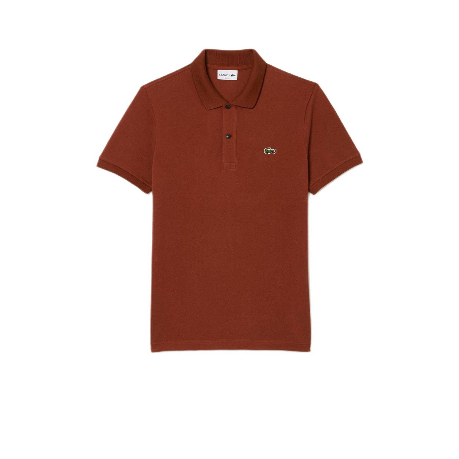 Lacoste slim fit polo met logo donkerrood