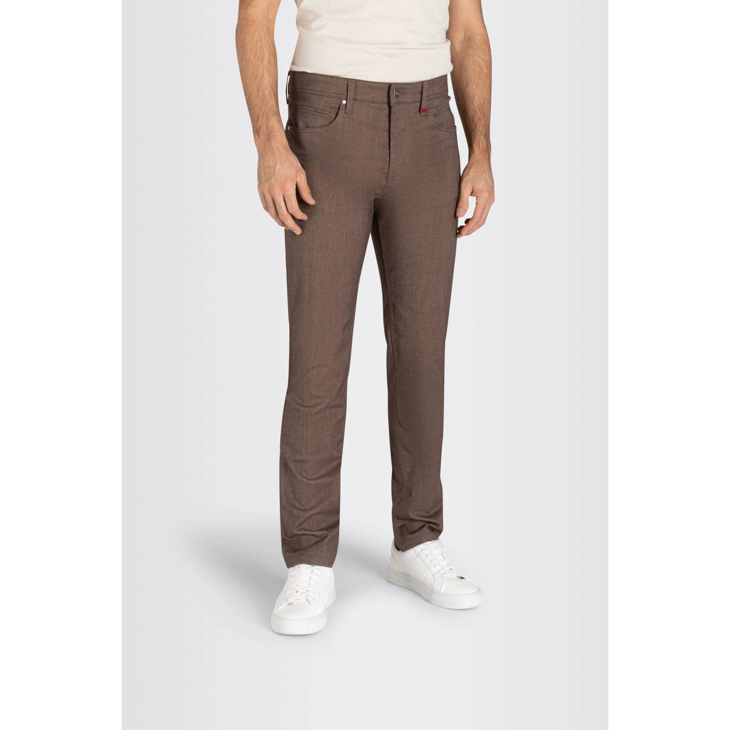 MAC straight fit broek Arne toffee brown