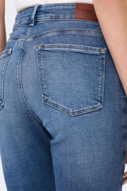 thumbnail: ONLY high waist cropped slim fit jeans ONLEMILY  medium blue denim