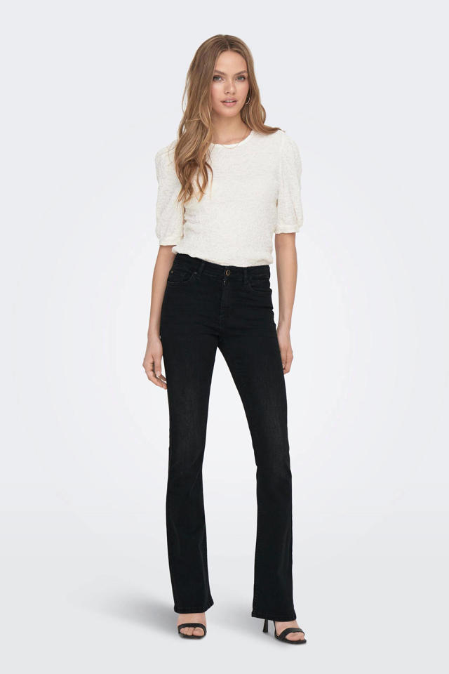 ONLY ONLBLUSH RHINESTON - Bootcut jeans - medium blue denim/blauw denim/bluedeni