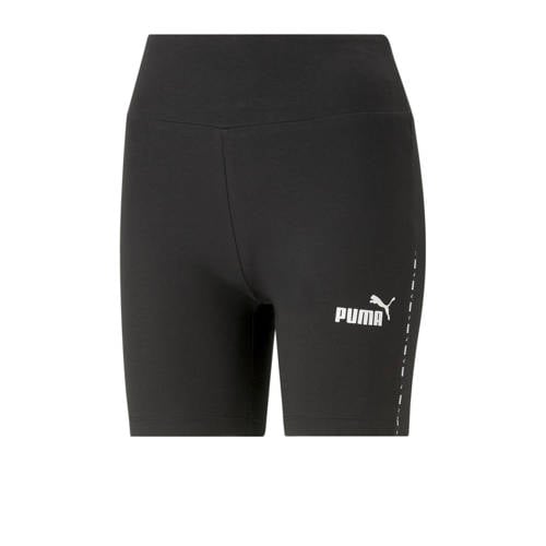 Puma slim fit short met logo zwart