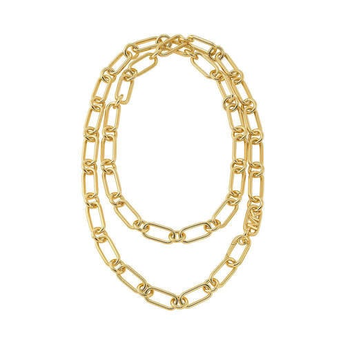 Michael Kors collier MKJ827200710 MK Statement Link goudkleurig afbeelding