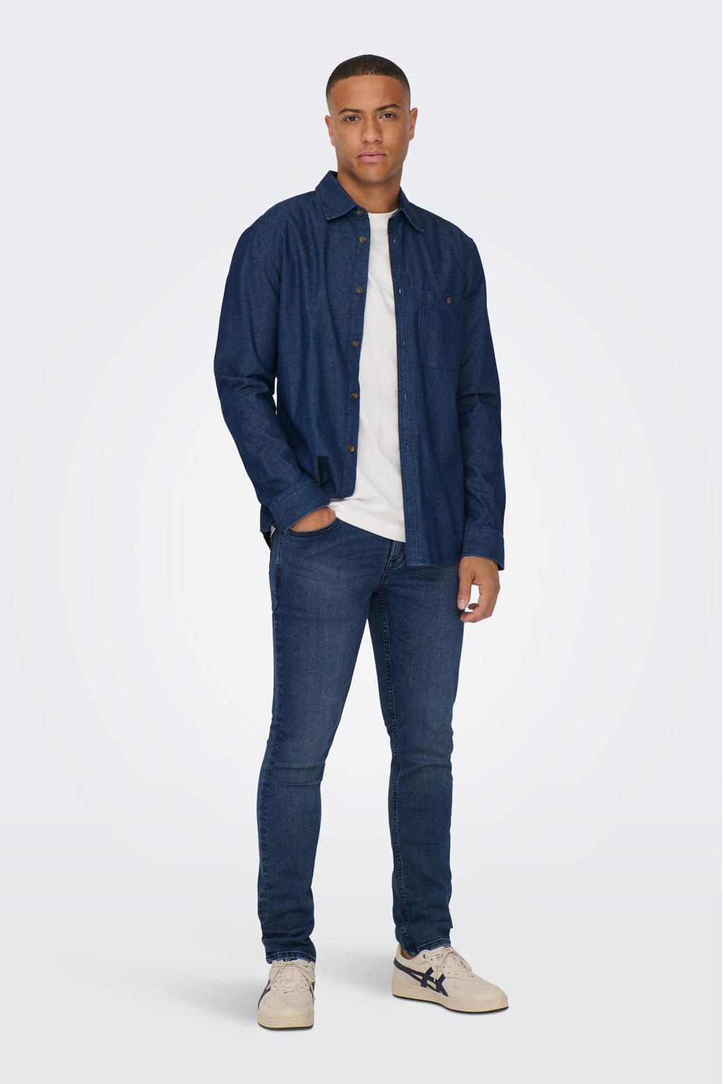 ONLY & SONS slim fit jeans ONSLOOM blue black denim