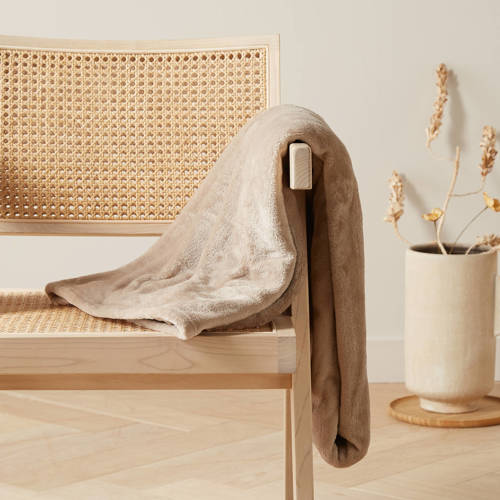 NOUS Living plaid Benxi (180x130 cm) - zand