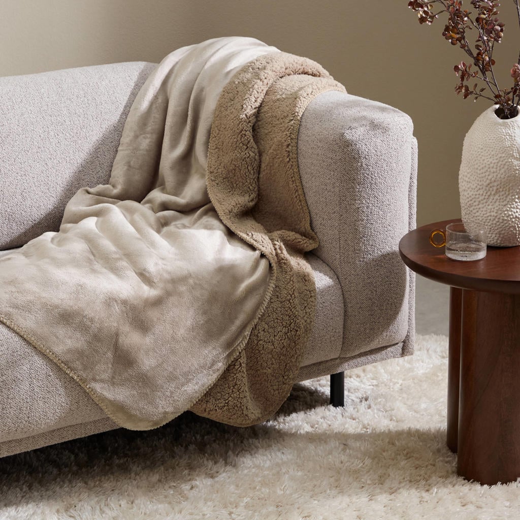 NOUS Living plaid Bidar 150x200 cm - zand