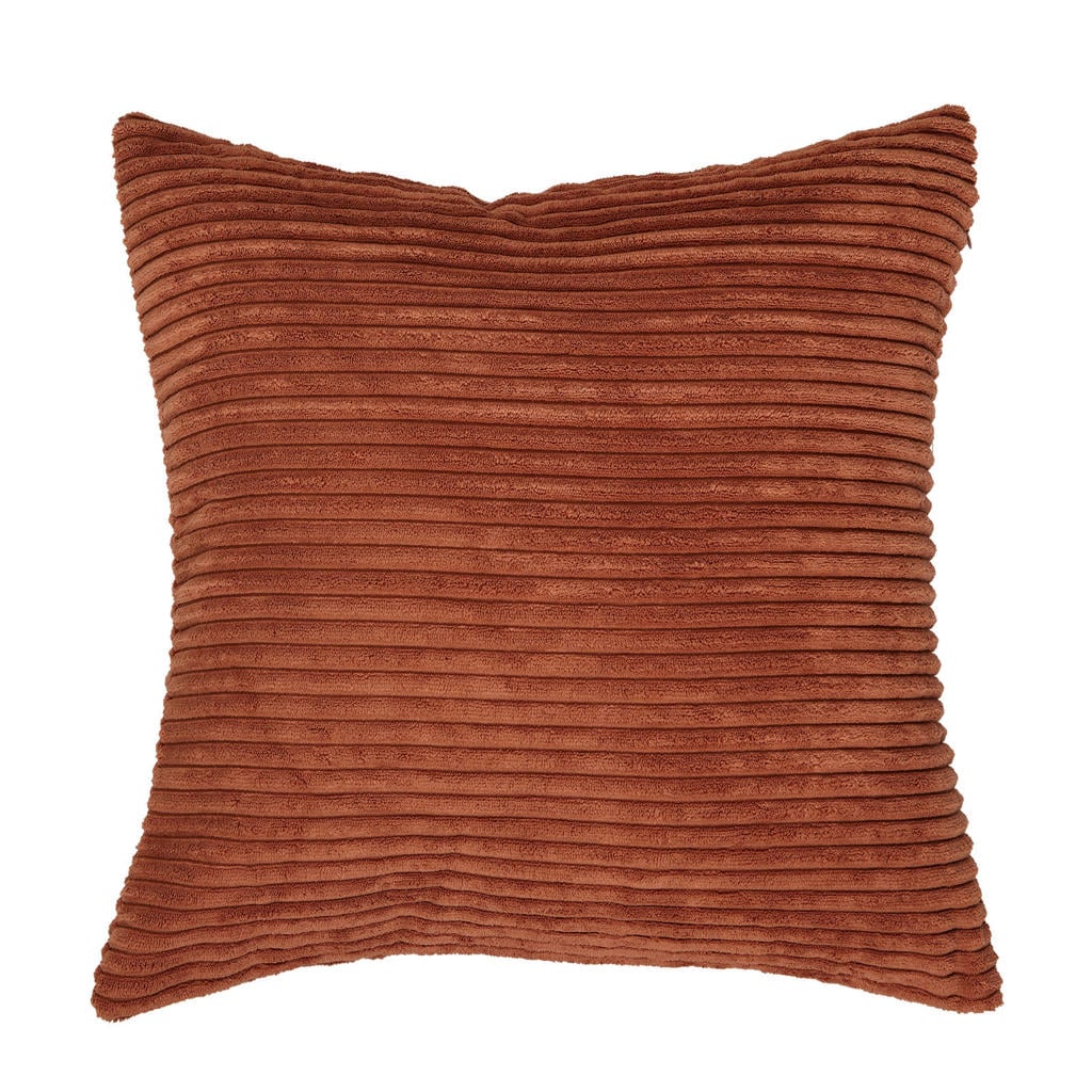 NOUS Living vierkante sierkussenhoes Boy 45x45 cm - roestbruin